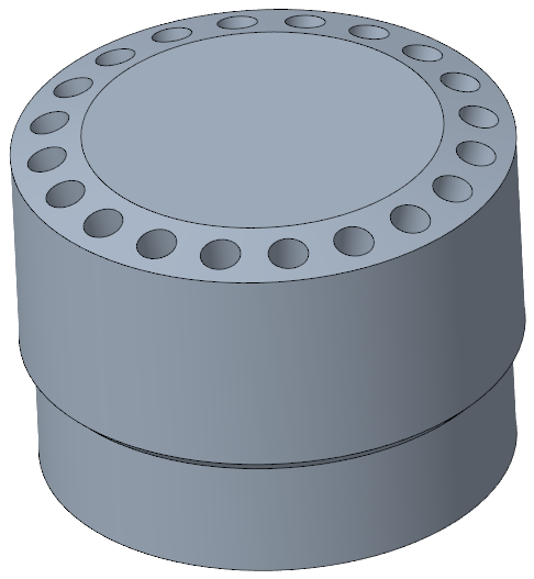 CAD model of the integrated fountain nozzle